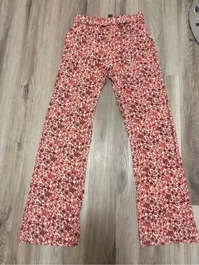 Women’s Pink Floral Wide-Leg pants